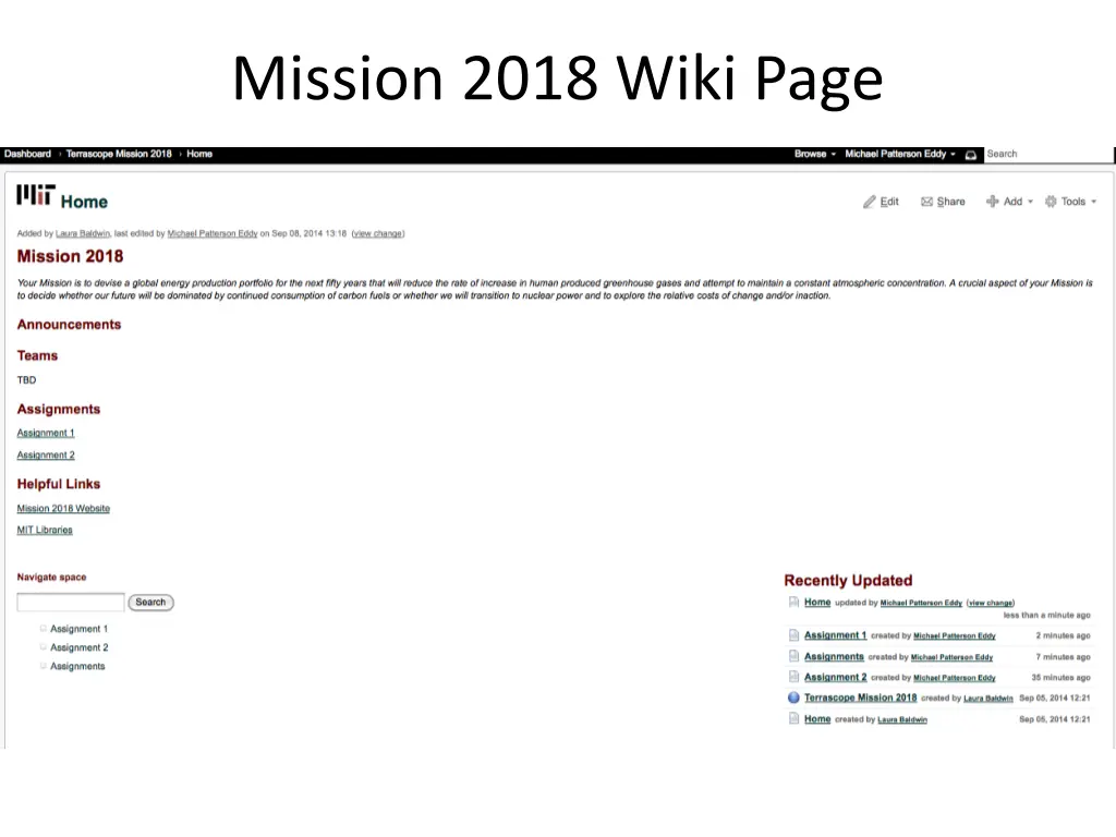 mission 2018 wiki page