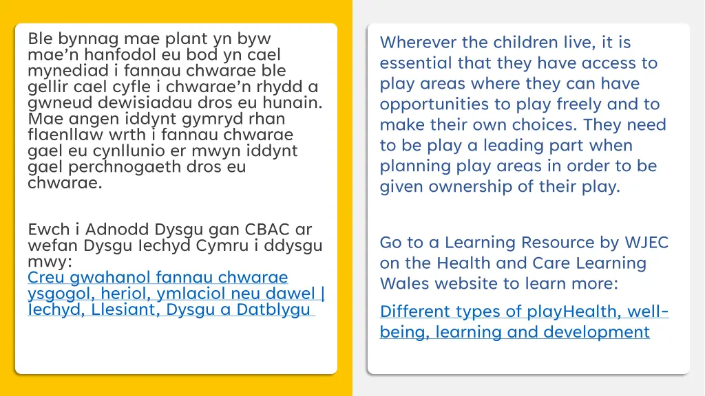 ble bynnag mae plant yn byw mae n hanfodol