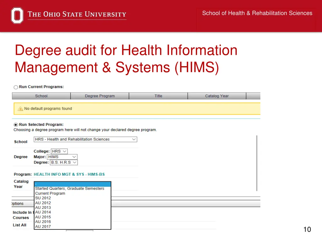 school of health rehabilitation sciences 6