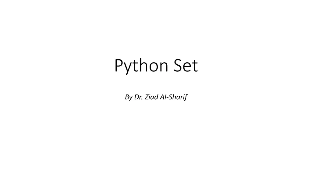python set