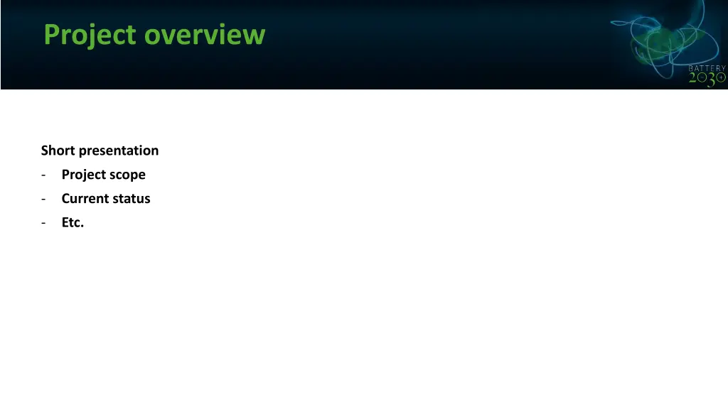 project overview