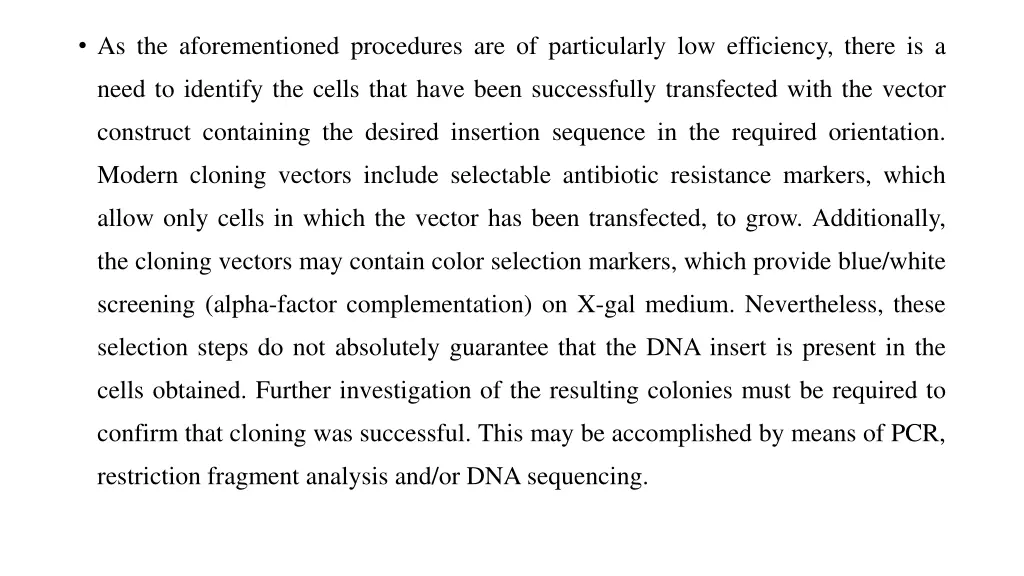 as the aforementioned procedures