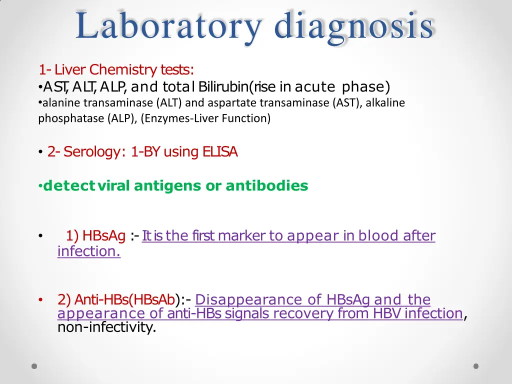 laboratory diagnosis