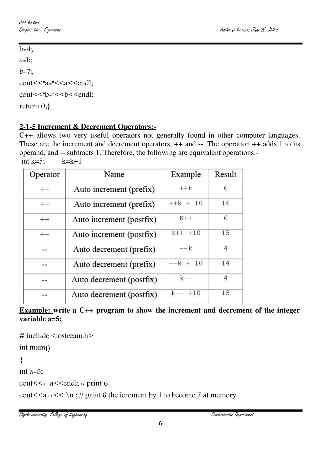 c lecture chapter two expression 5