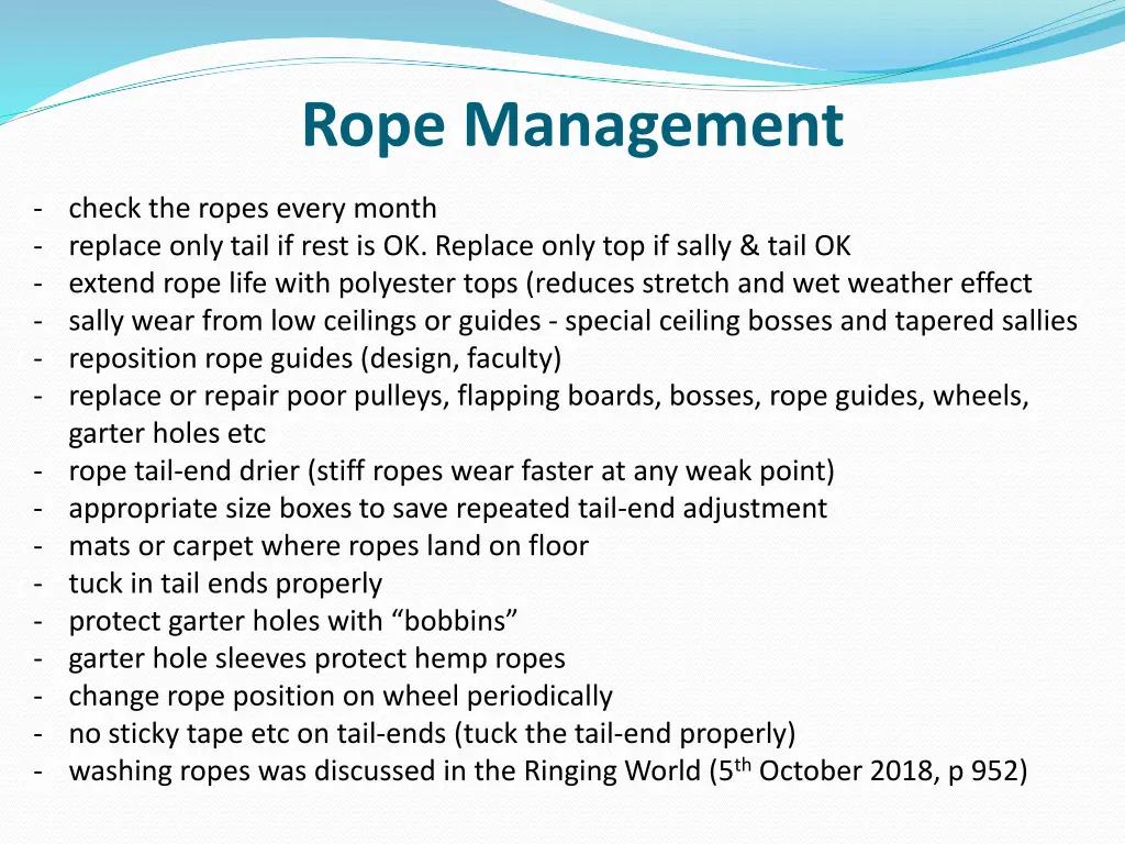 rope management