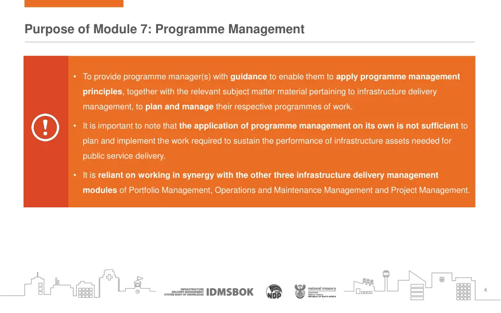 purpose of module 7 programme management