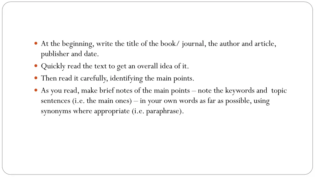 at the beginning write the title of the book