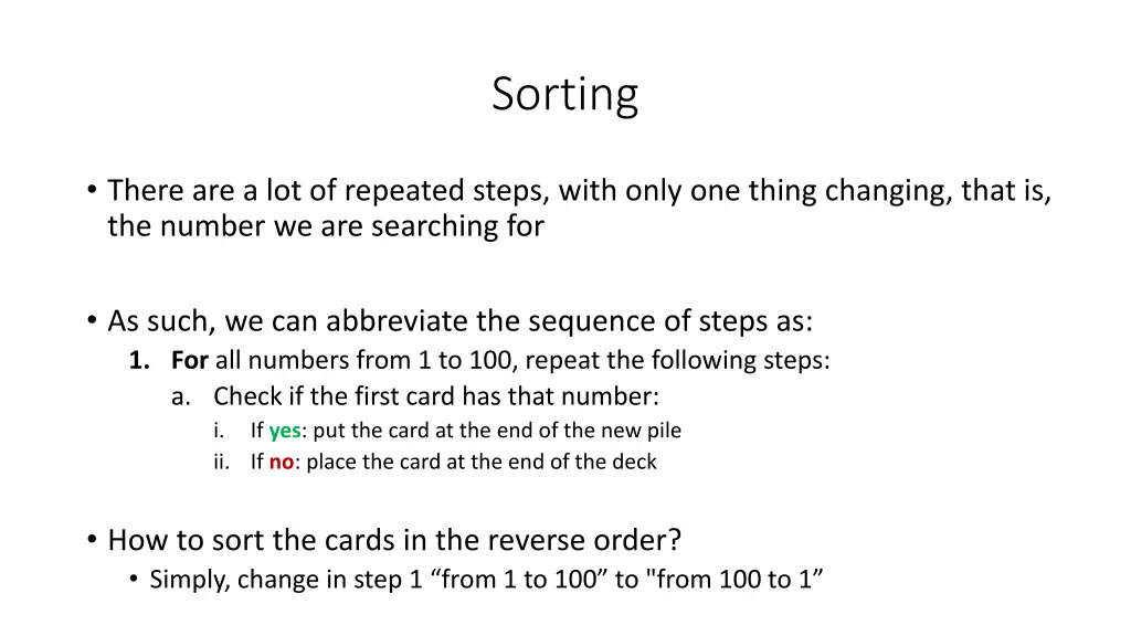 sorting 2