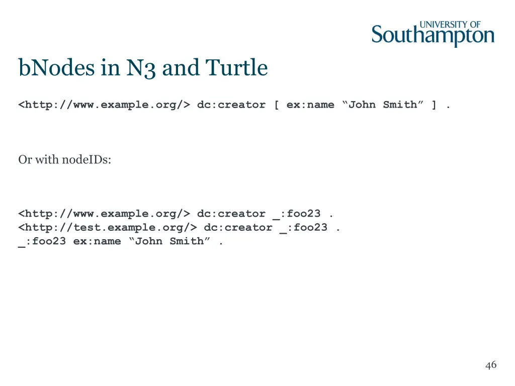 bnodes in n3 and turtle