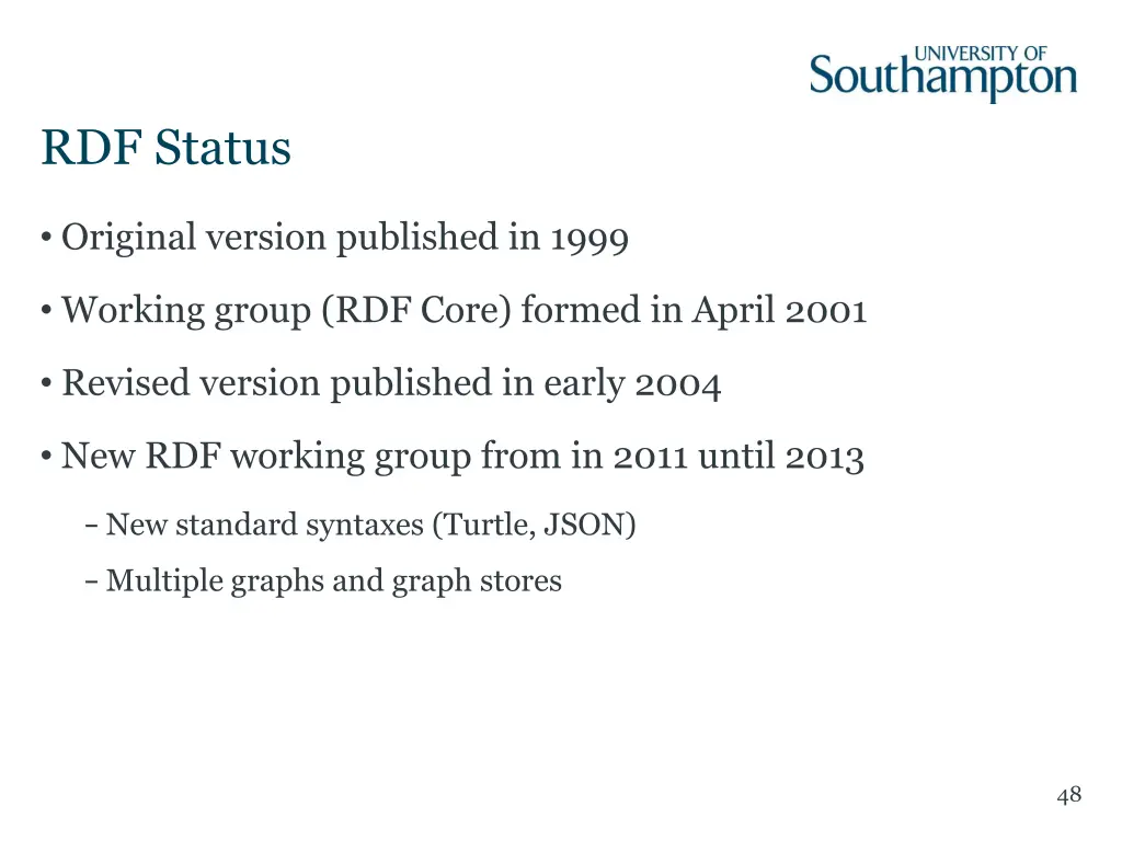 rdf status