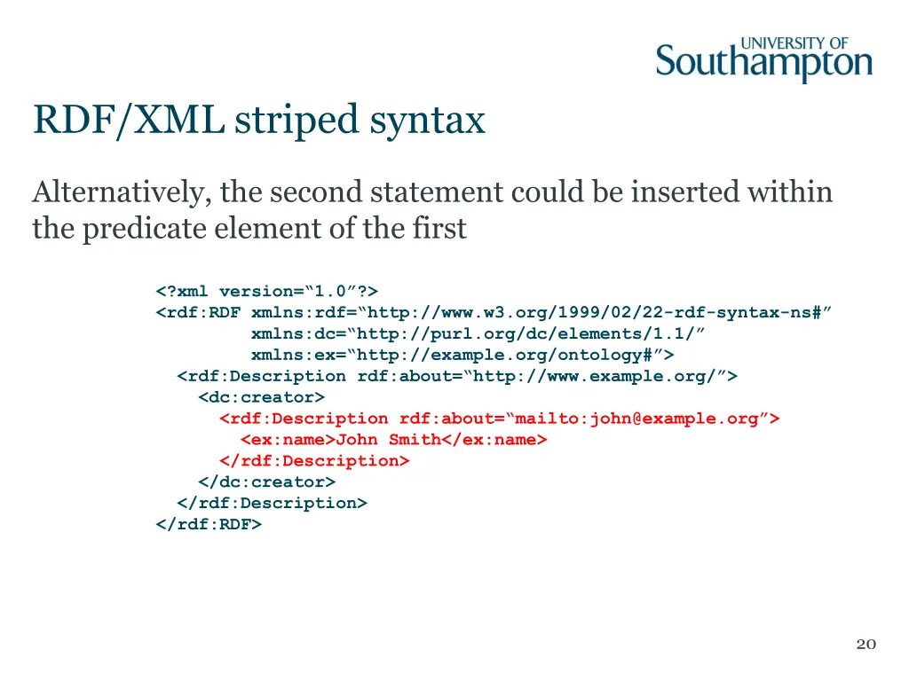 rdf xml striped syntax 2