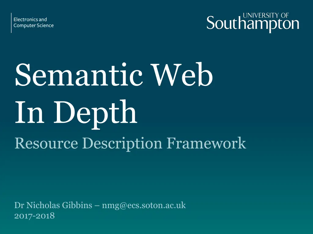 semantic web in depth resource description