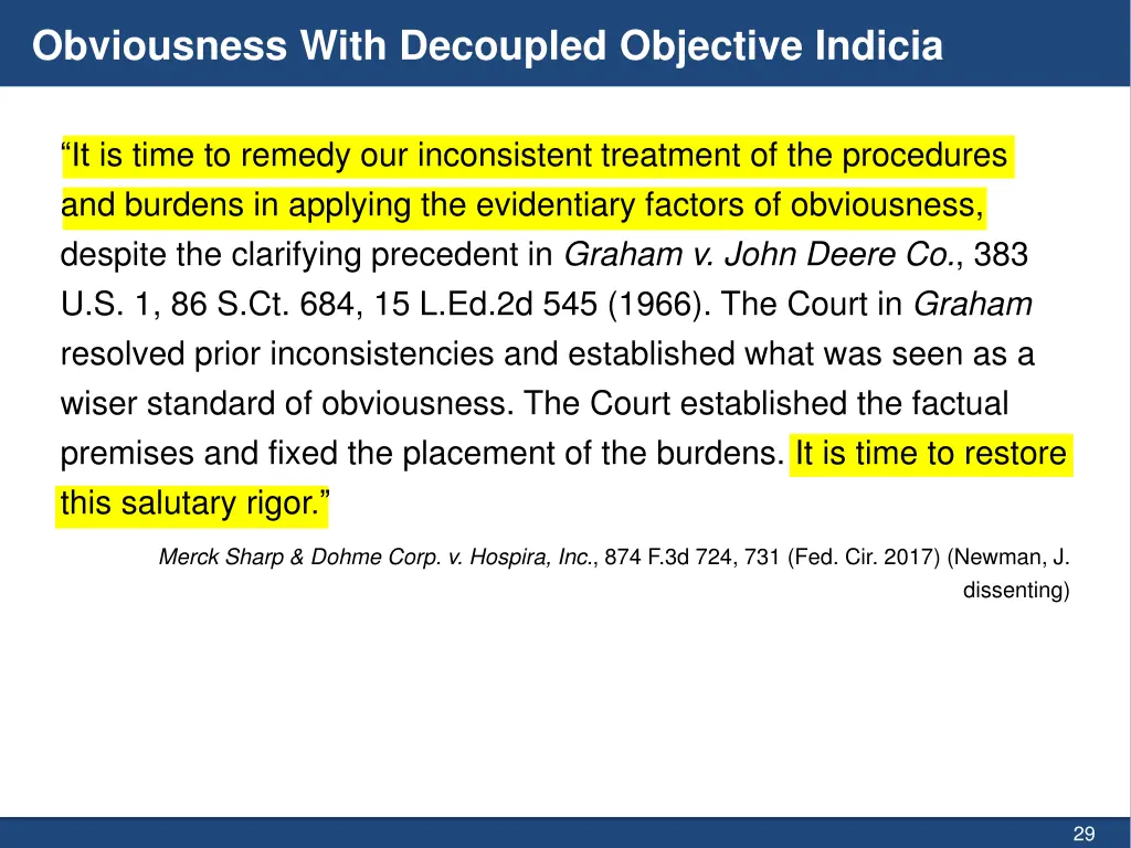 obviousness with decoupled objective indicia 1