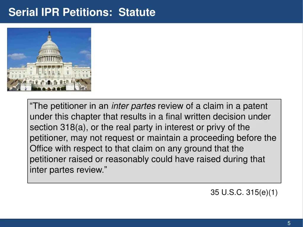 serial ipr petitions statute