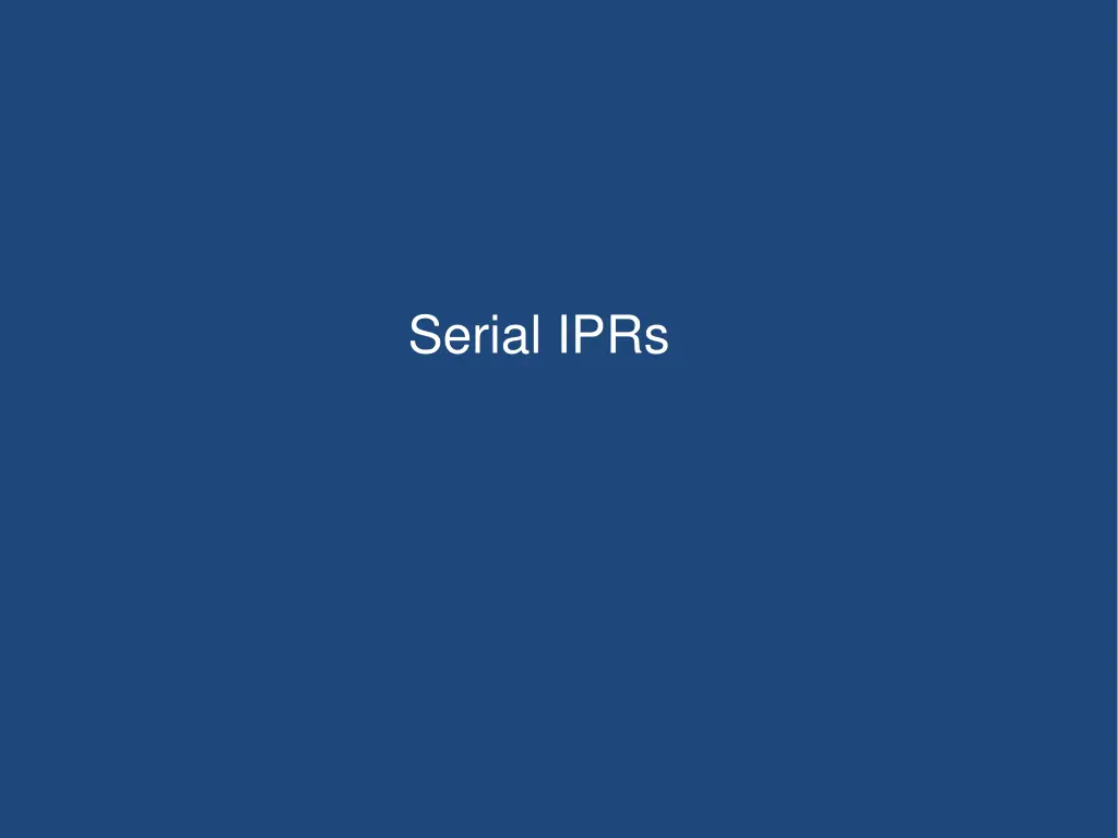 serial iprs