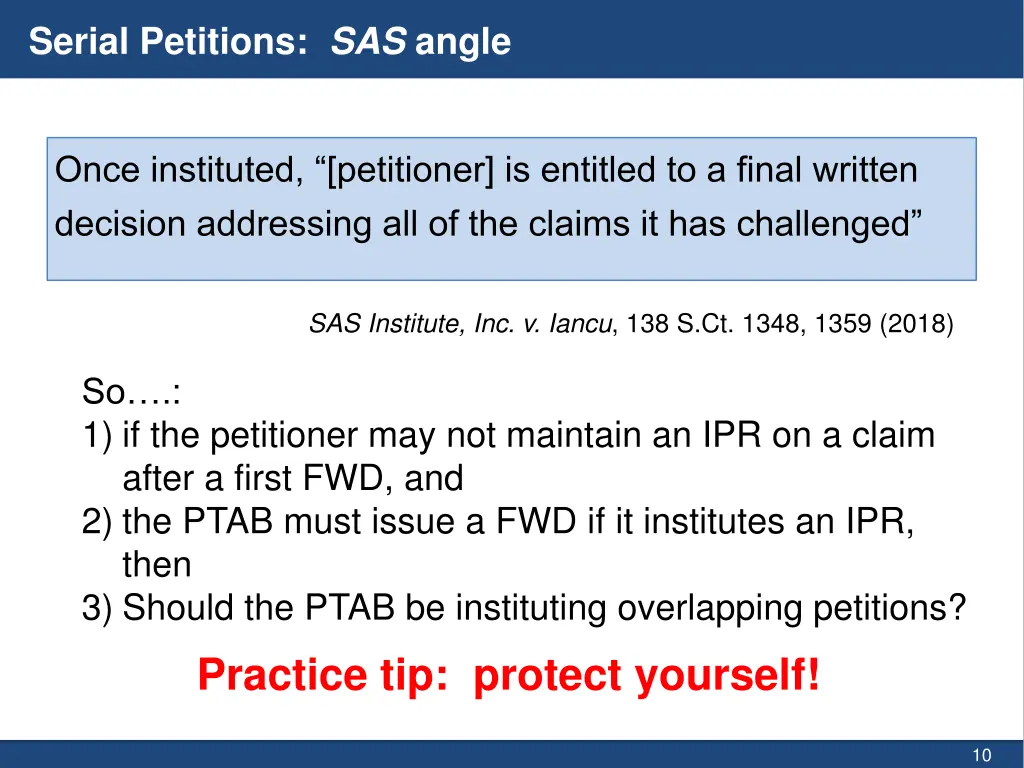 serial petitions sas angle