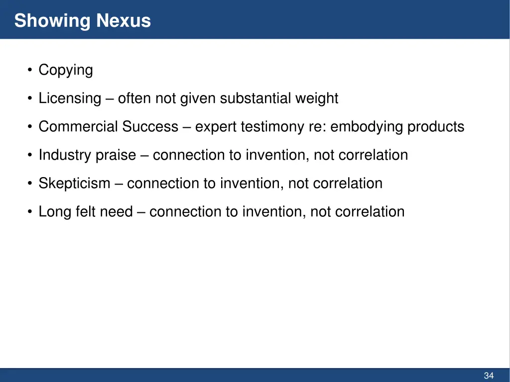 showing nexus