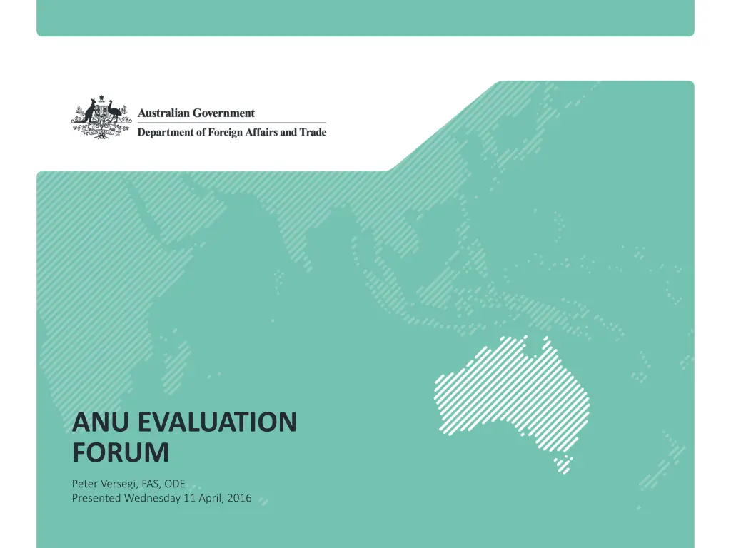 anu evaluation forum