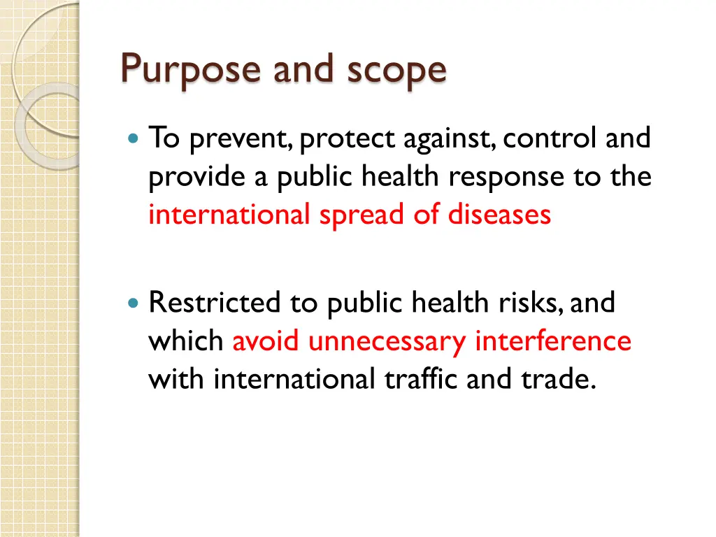 purpose and scope