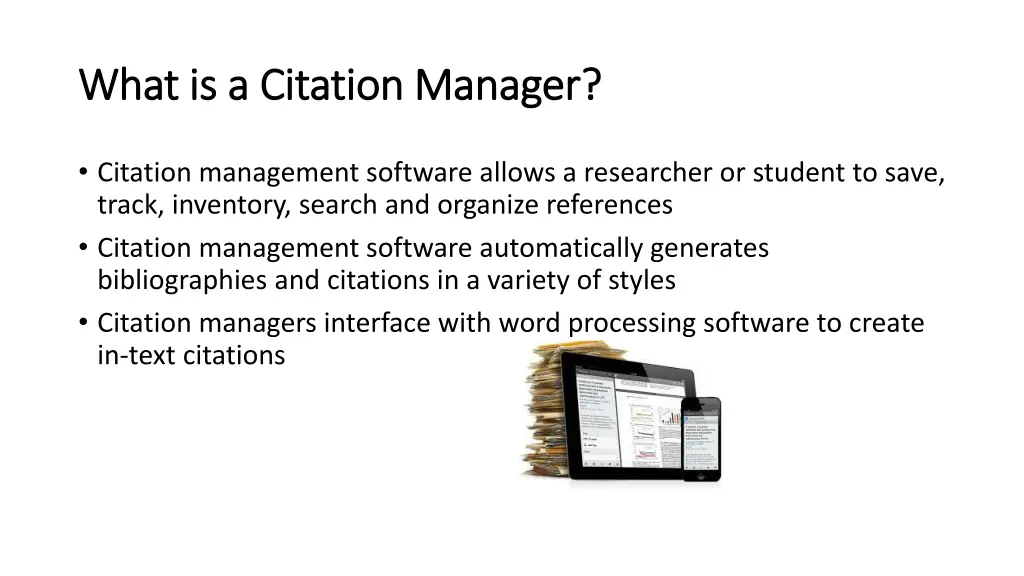 what is a citation manager what is a citation