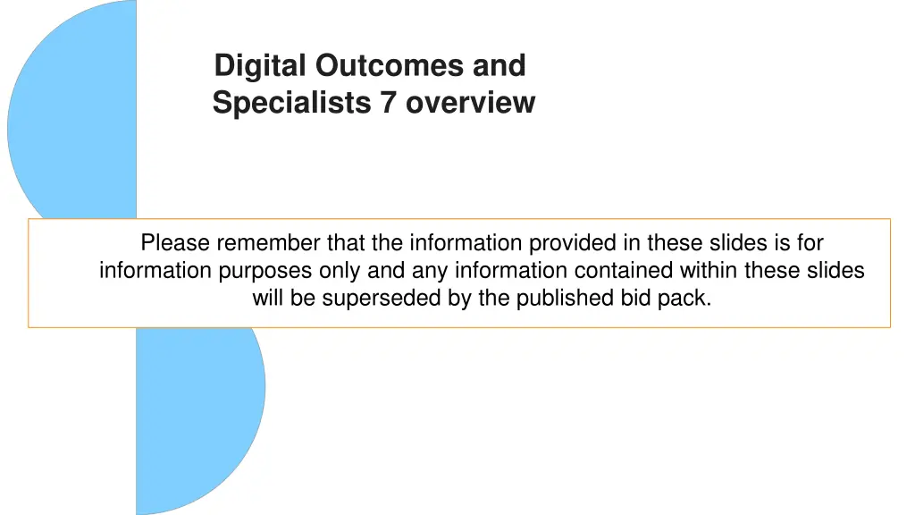 digital outcomes and specialists 7 overview