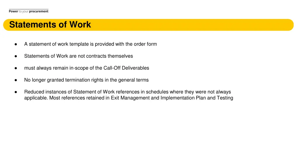 statements of work