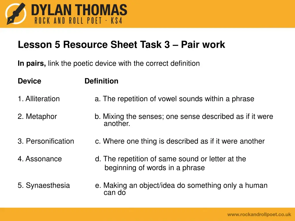 lesson 5 resource sheet task 3 pair work