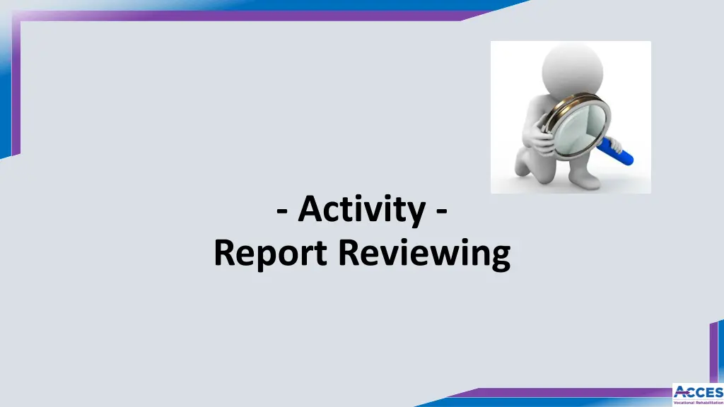 activity report reviewing