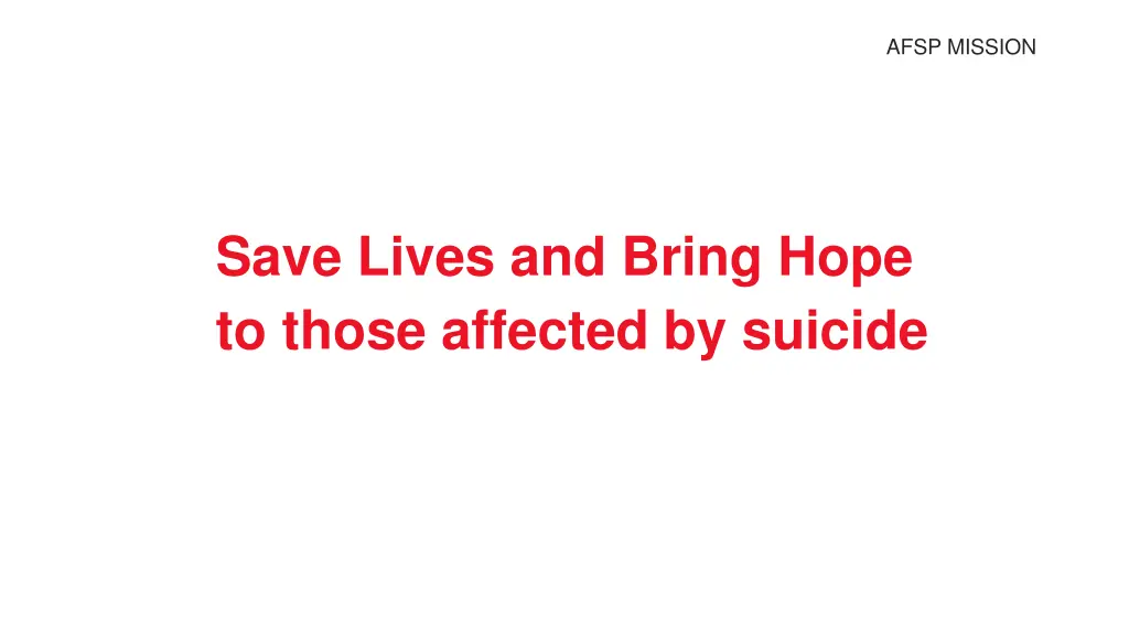 afsp mission