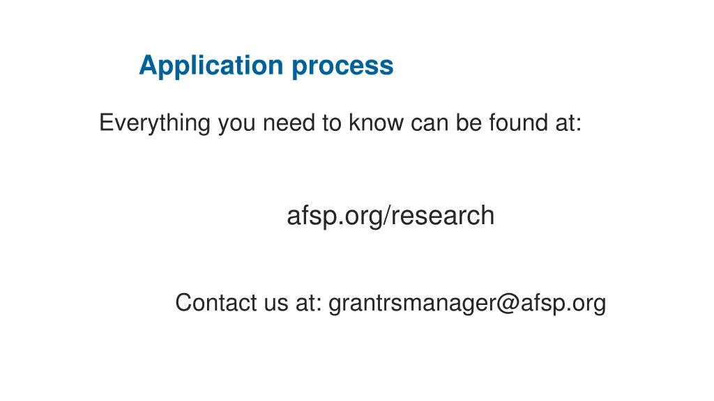 application process