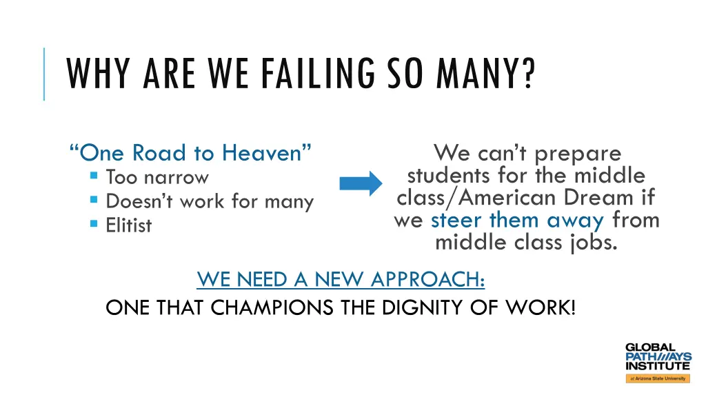 why are we failing so many