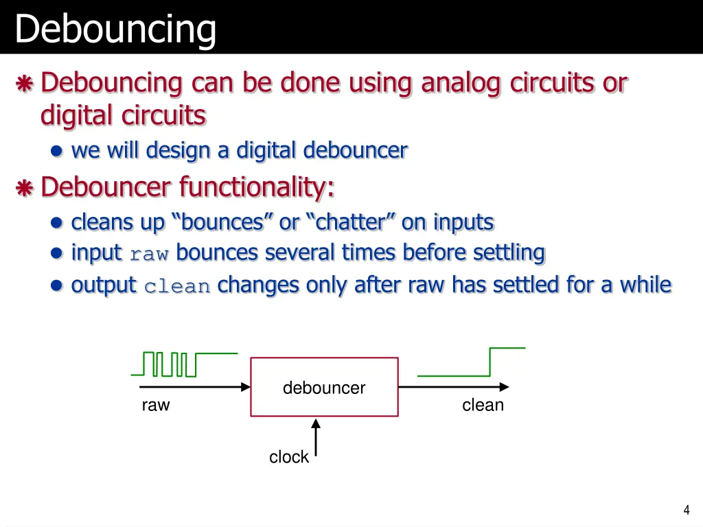 debouncing
