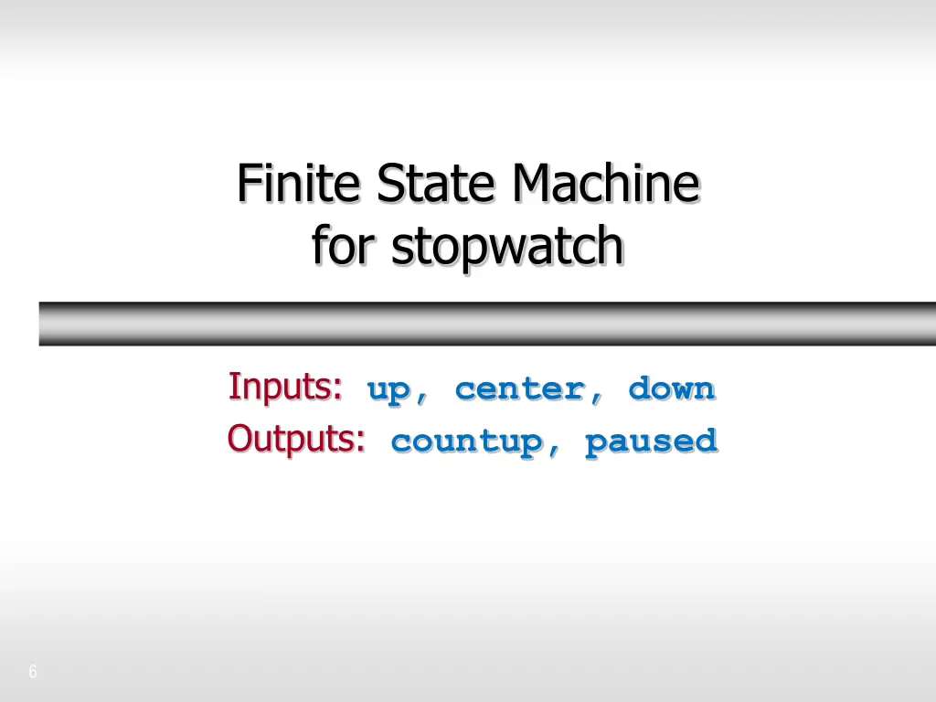 finite state machine for stopwatch