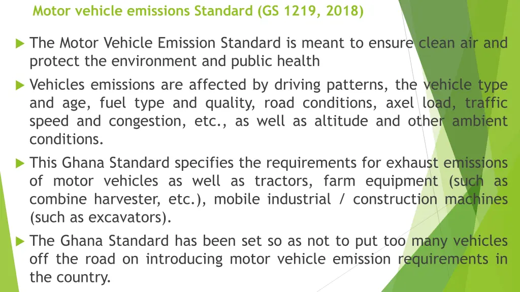 motor vehicle emissions standard gs 1219 2018