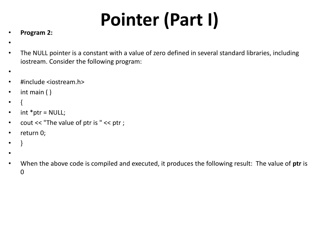 pointer part i