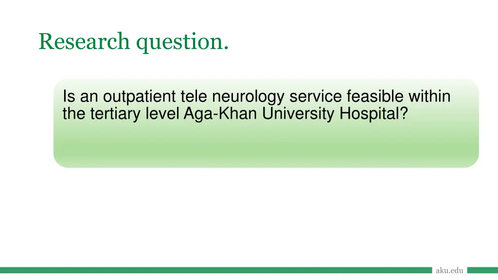 research question