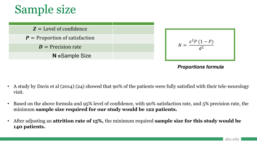 sample size