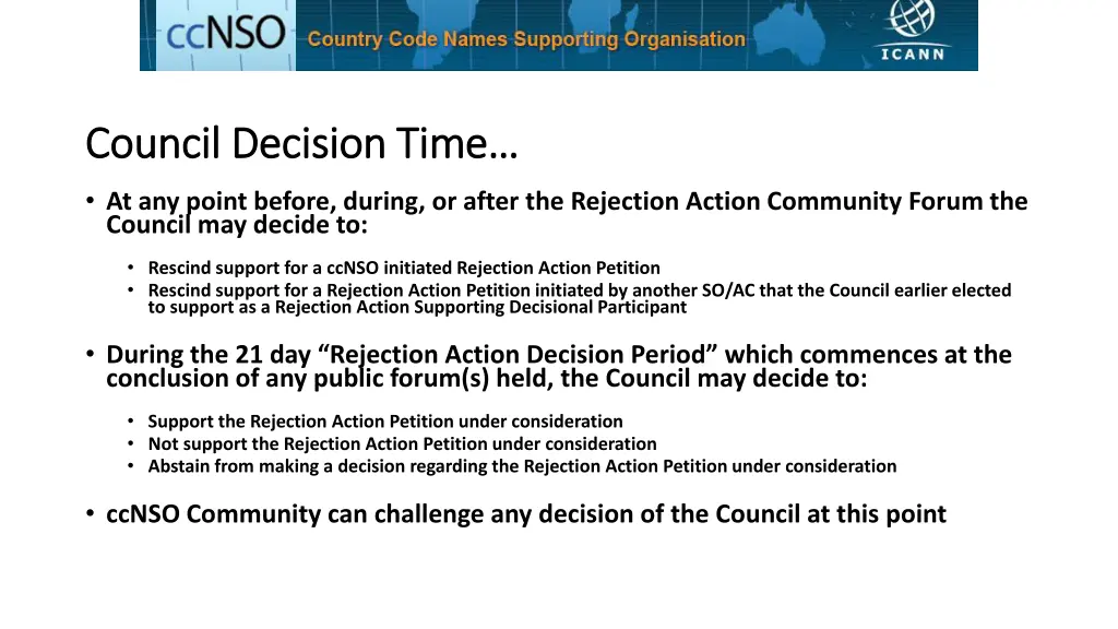 council decision time council decision time