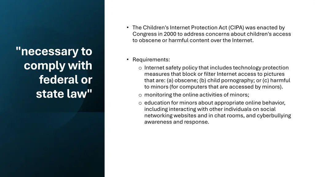 the children s internet protection act cipa