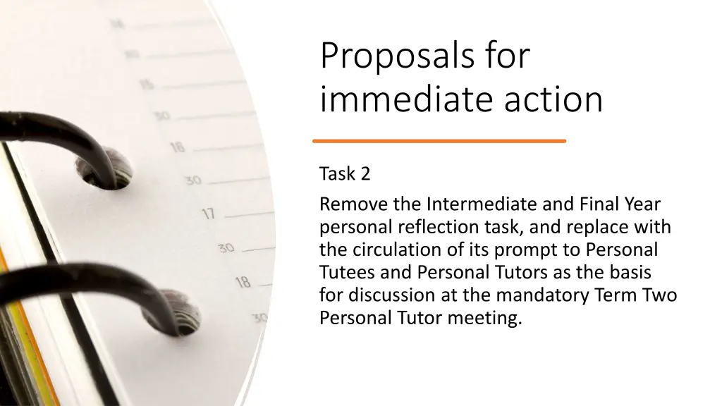 proposals for immediate action 1