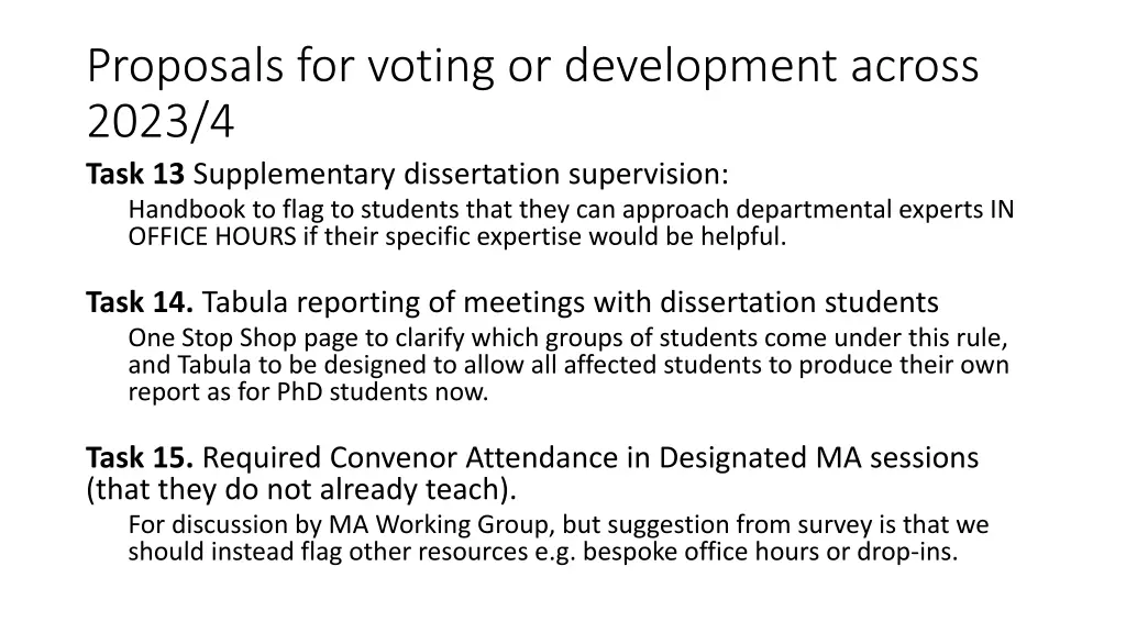 proposals for voting or development across 2023 1