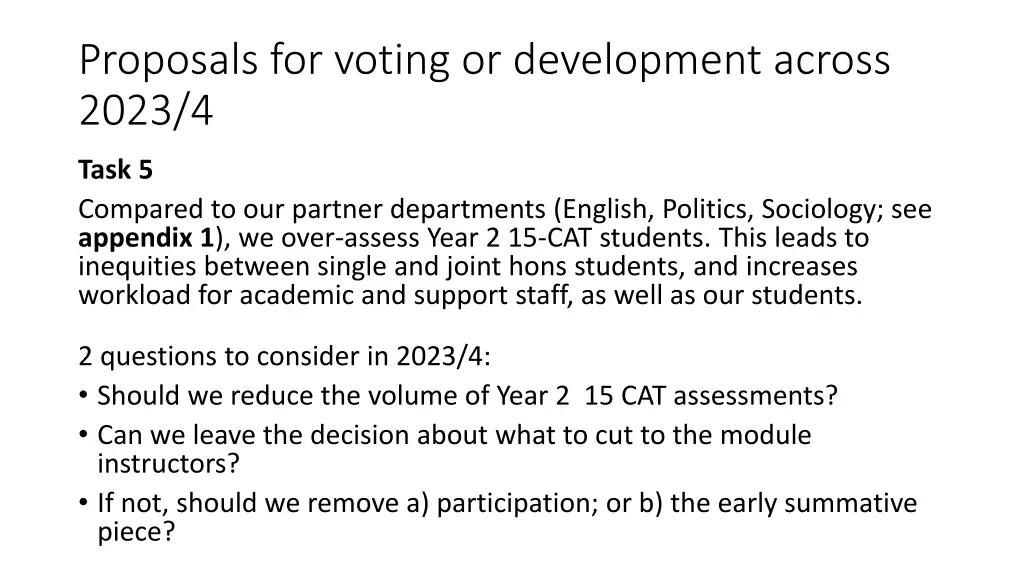 proposals for voting or development across 2023 4