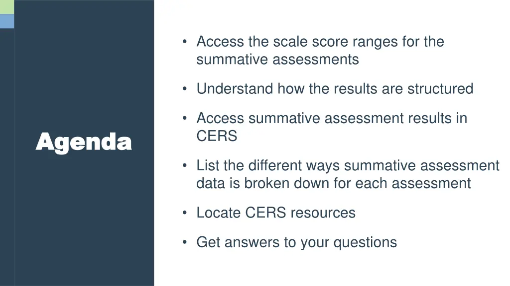 access the scale score ranges for the summative