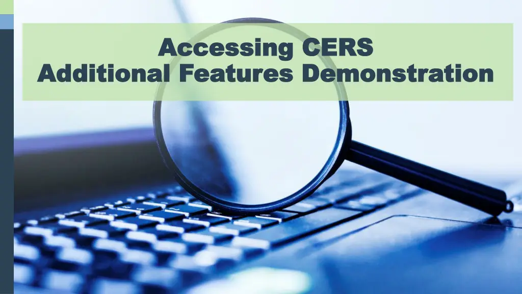 accessing cers accessing cers