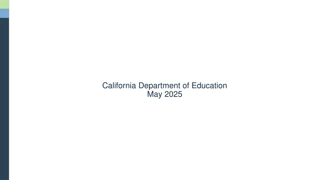 california department of education may 2025