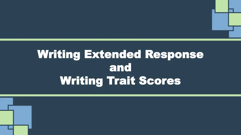 writing extended response writing extended