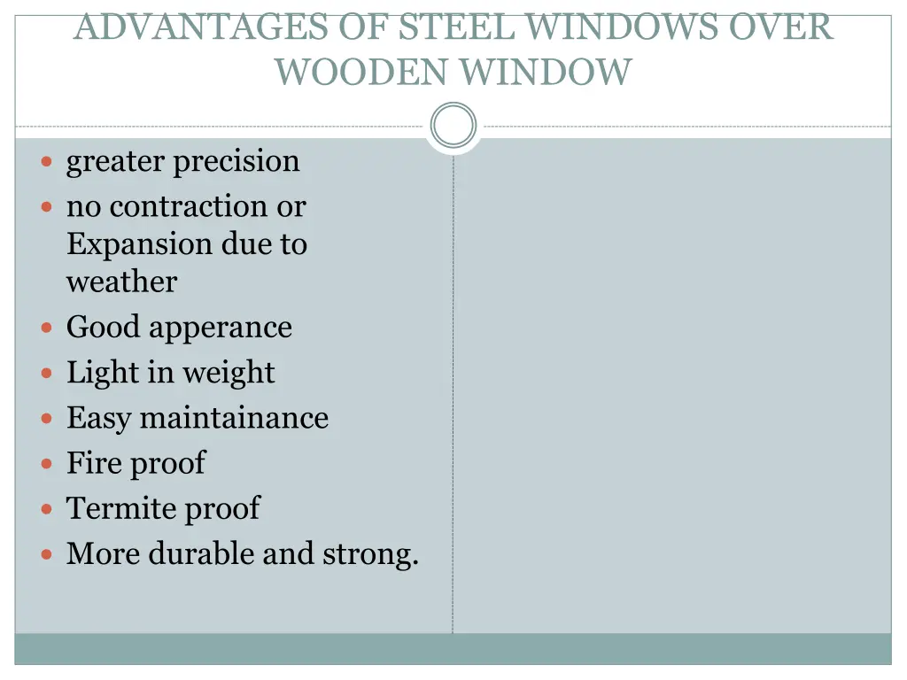 advantages of steel windows over wooden window