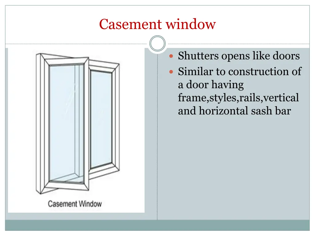 casement window