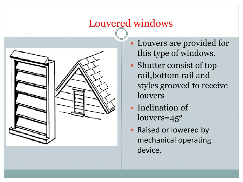 louvered windows