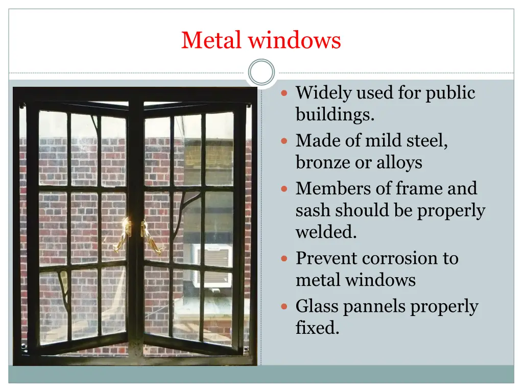 metal windows